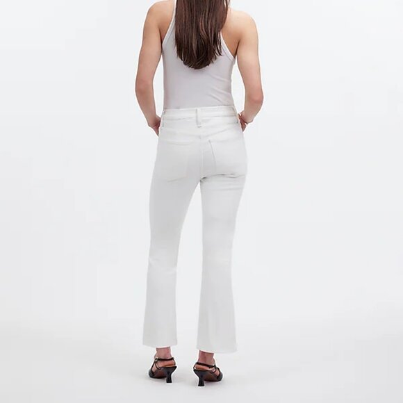Madewell Petite Kick Out Crop Jeans in Pure White Size Petite 26 NWT - Picture 3 of 13